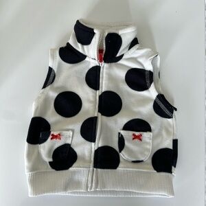 Fleece circle print baby vest